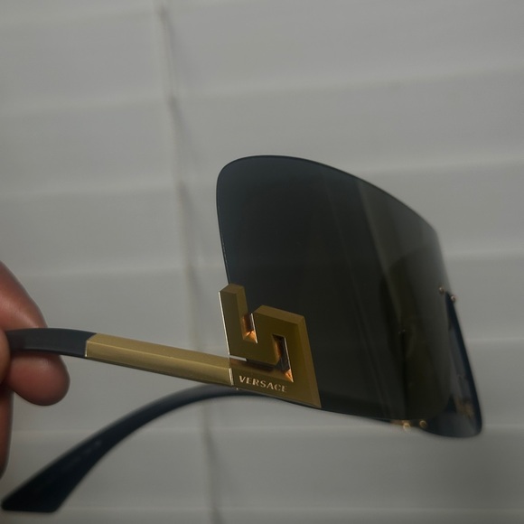 Versace Black and Gold Sunglasses - Picture 8 of 13